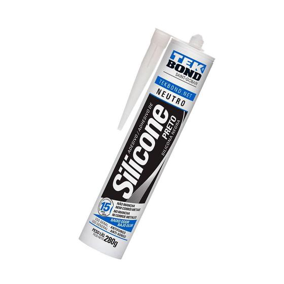 Cola Silicone Neutro Preto 280g Tekbond Menor preço em Cola Silicone Neutro Preto 280g Tekbond