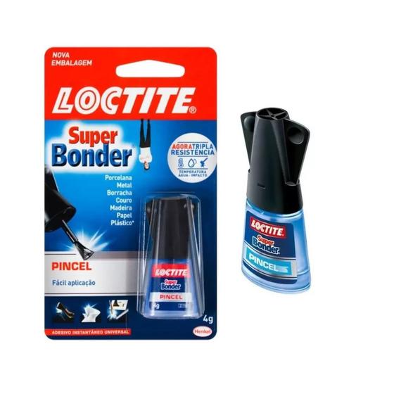 Imagem de Cola Super Bonder Pincel Loctite 4g Multiuso Fácil Aplicação