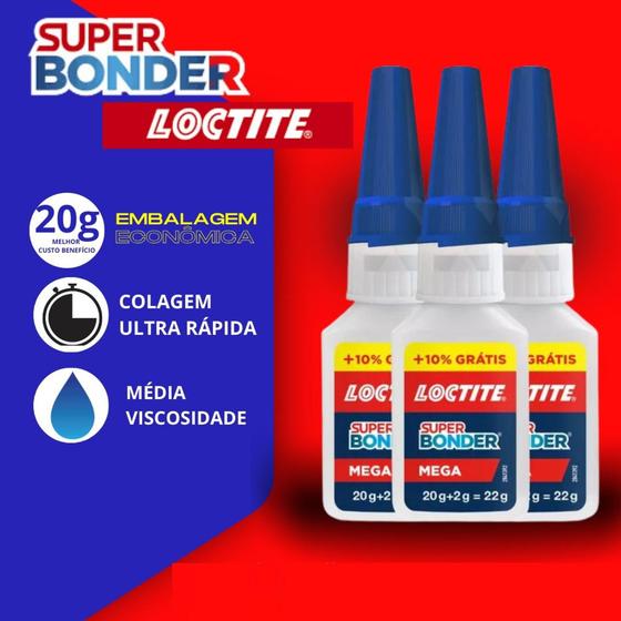Imagem de Cola Super Bonder Ultra Forte Multiuso 20g Cola Liquida 20G