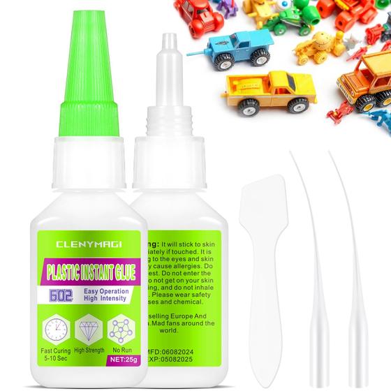 Imagem de Cola Super ClenyMagi para Plástico - 50ml, à Prova d'Água e Resistente ao Calor