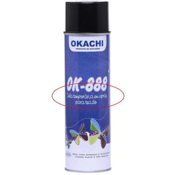 Imagem de Cola Temporária em spray para tecido 380ml Okachi