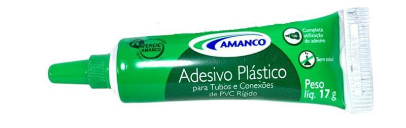 Imagem de Cola Tubo Conexões PVC Amanco Adesivo Plástico 17g