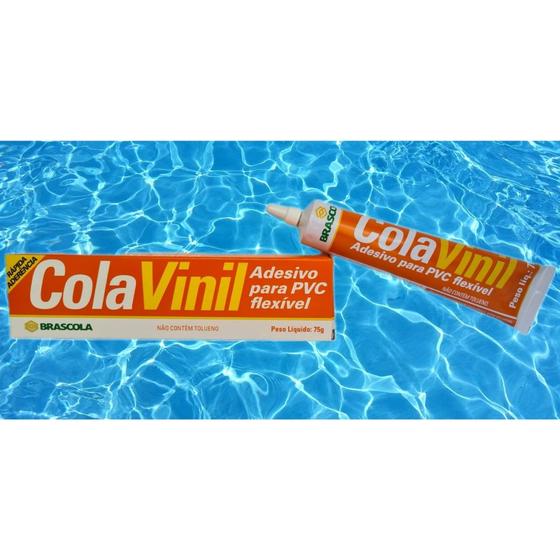 Imagem de Cola Vinil emendo Reparo de Piscina/boia/colchão Infláve/barraca brascola 75g