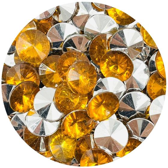 Imagem de Colagem Chaton Diamante Laranja Transparente 11mm 50pçs 20g