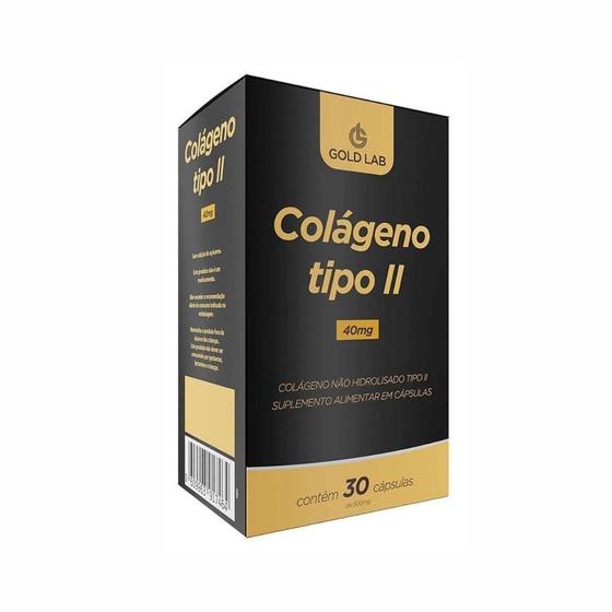 Imagem de Colágeno 40mg Tipo II Gold Lab Suplemento 30 cápsulas
