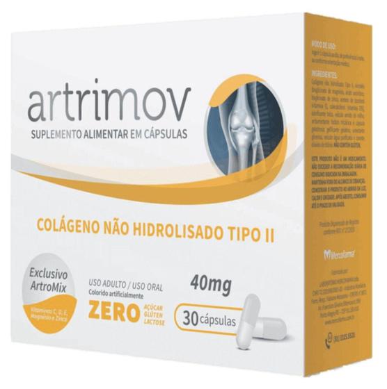 Colageno Artrimov Tipo Ii 40Mg 30 Caps - Mercofarma - Colágeno mercofarma Menor preço em Colageno Artrimov Tipo Ii 40Mg 30 Caps - Mercofarma - Colágeno mercofarma