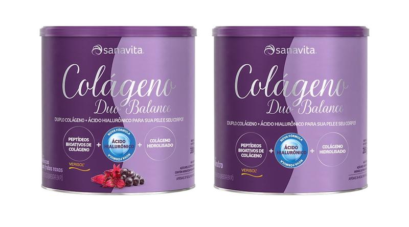 Imagem de Colageno Duo Balance (Verisol e Ácido Hialurônico)Sabor Abacaxi e Hortelã e Neutro de 330g-Sanavita