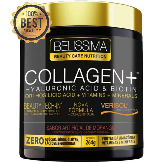 Imagem de Colágeno e Ácido Hialurônico - Collagen Plus com Biotina Belíssima 264g