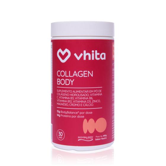 Imagem de Colágeno Hidrolisado e Isolado Proteína Body Balance 15g Com Vitaminas, 30 doses - Vhita