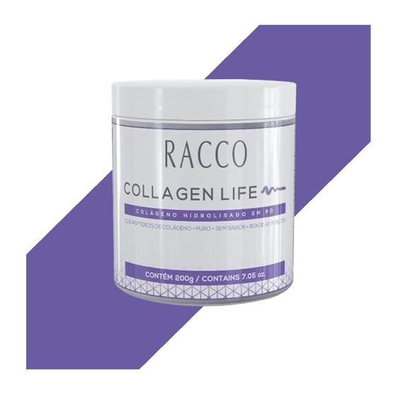 Imagem de Colágeno Hidrolisado Em Pó Sem Sabor 100% Collagen Life Eficaz Rejuvenescimento Pele  Original Racco