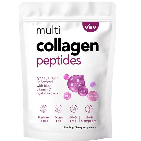 Imagem de Colágeno Hidrolisado em Pó VEV Multi 454g - Tipo I, II, III, V e X
