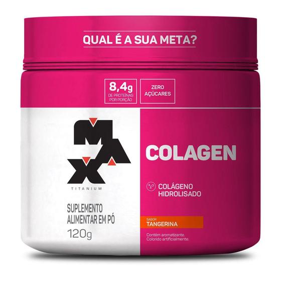 Imagem de Colágeno Hidrolizado - Collagen 120g - Max Titanium - Tangerina