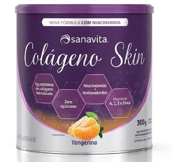 Imagem de Colágeno Skin Sabor Tangerina de 300g -Sanavita