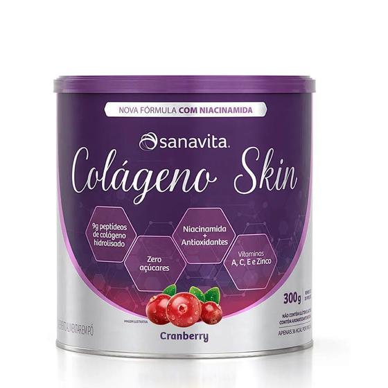 Imagem de Colágeno Skin Sanavita Cranberry 300g