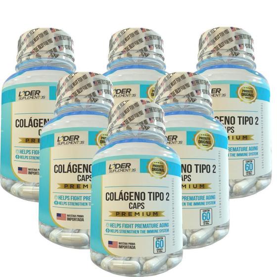 Colágeno Tipo 2 Caps - 60 Cápsulas 500Mg - Kit Com 6 Potes Menor preço em Colágeno Tipo 2 Caps - 60 Cápsulas 500Mg - Kit Com 6 Potes