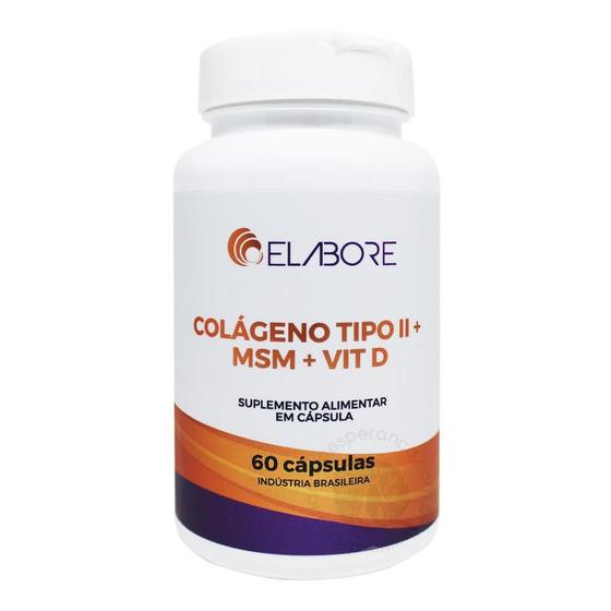 Imagem de Colágeno tipo 2 + msm + vitamina d elabore com 60 cápsulas