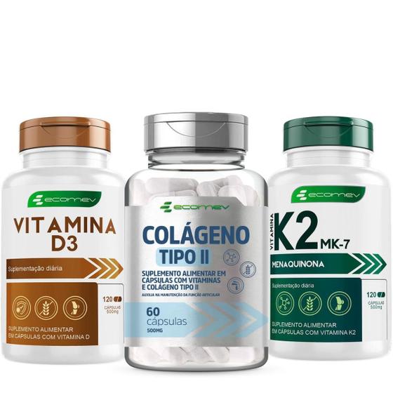 Imagem de Colágeno Tipo 2 Vit C B1 B6 B12 + Vit K2 Mk7 + Vitamina D3 Formula Avançada