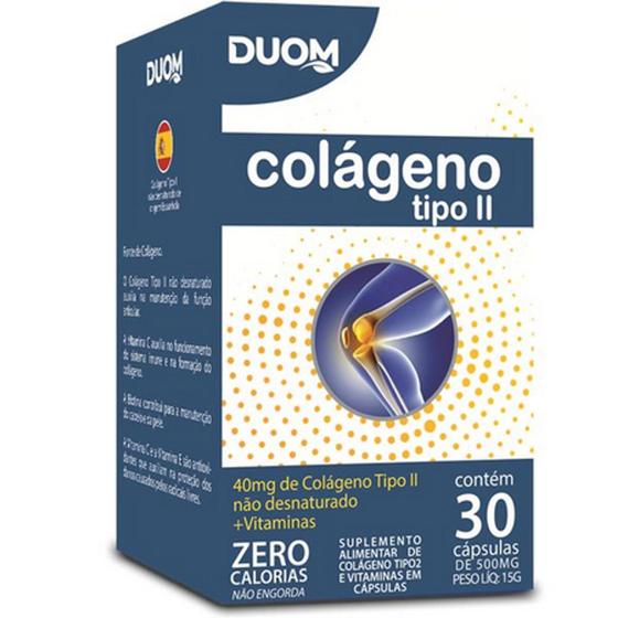 Imagem de Colágeno Tipo II 30 capsulas 500 mg Duom