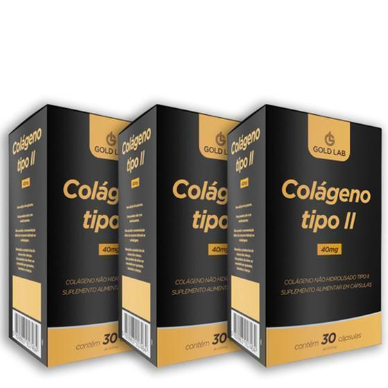 Imagem de Colágeno Tipo II 40mg 30 Cápsulas Gold Lab