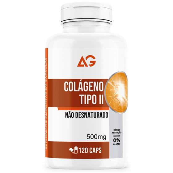 Colageno Tipo II UC2 Não Desnaturado 120 caps de 500mg Suplemento ...