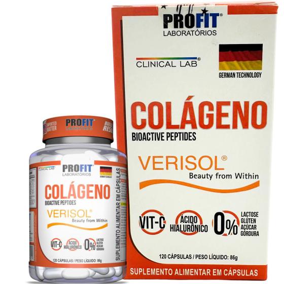Imagem de Colageno Verisol 120 Capsulas Profit Laboratórios Pote Vitamina C