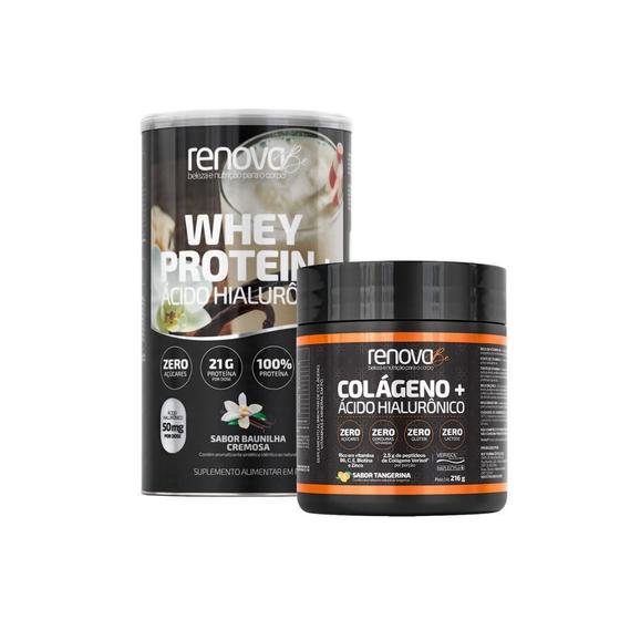 Imagem de Colágeno Verisol Ácido Hialurônico + Whey Protein Renova Be