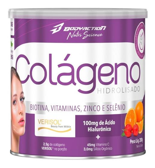 Imagem de Colágeno Verisol com Ácido Hialurônico Biotina Vitaminas 200g Bodyaction