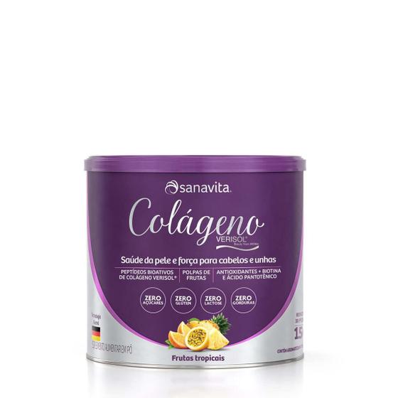 Imagem de Colageno Verisol - Frutas Tropicais - Lata 150 G