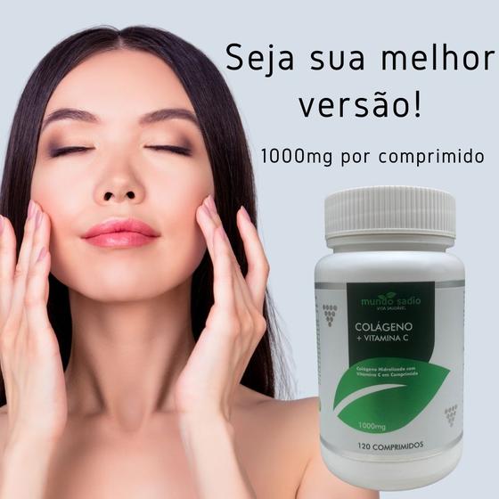 Imagem de Colágeno + vitamina c 120 comprimidos - mundo sadio