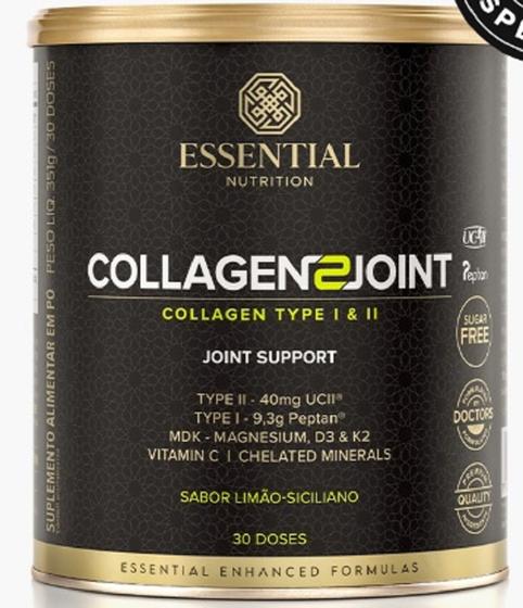 Imagem de Colágenos Tipo I e II (UCII) Collagen 2 Joint Sabor Limão-Siciliano de 300g-Essential Nutrition
