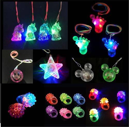 Imagem de Colar Anel Pisca Pisca Colorido com  10 unidades sortidas