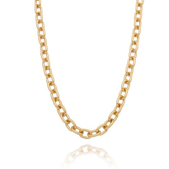 Imagem de Colar Banhado a Ouro 18k 70 cm Corrente Grossa