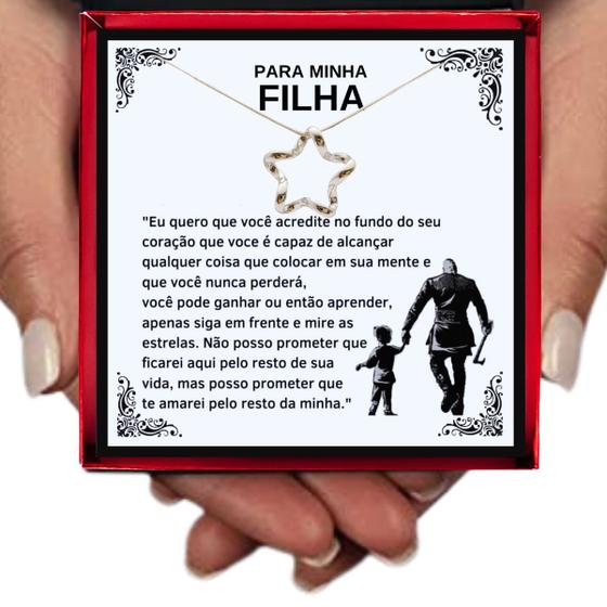 Colar Borboleta Presente Aniversário de Pai Viking Para Filha Prata Esterlina 925 + Dedicatória