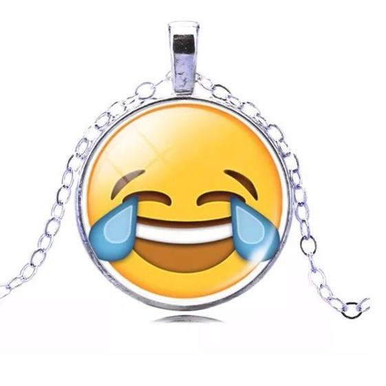 Imagem de Colar Cordão Ecomotions Emojis Risada Folheado Níquel