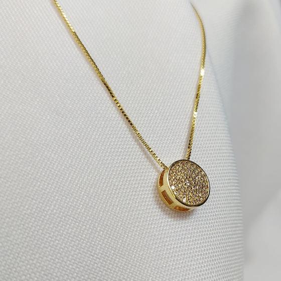 Imagem de Colar Corrente com Pingente Zirconia Cristal Semijoia