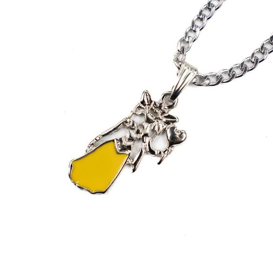 Imagem de Colar Corrente Pingente Orixá Oxum 2,6 cm Amarelo Niquelado