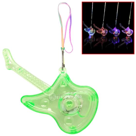 Imagem de Colar De Led Pisca Guitarra Super Festas Neon Iluminada XM21150GU