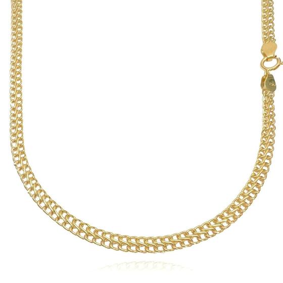 Imagem de Colar de Ouro 18k Feminino 3,5mm Choker Gurmet Soldada 45cm de Ouro Puro