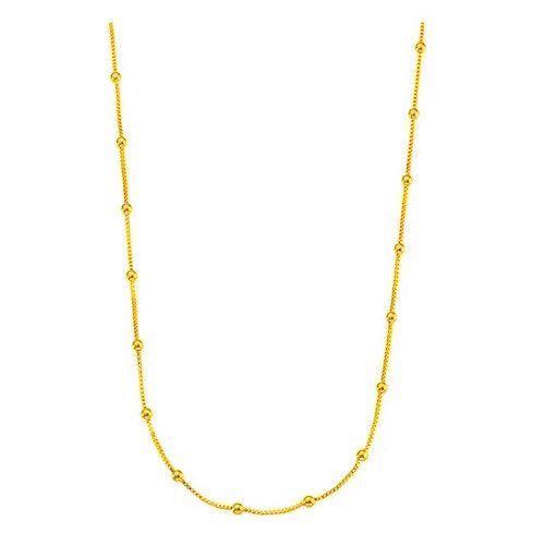 Colar de Ouro 18k Feminino Bolinha 2 mm - Corrente Veneziana 40 cm ( 1.3 gramas ) Menor preço em Colar de Ouro 18k Feminino Bolinha 2 mm - Corrente Veneziana 40 cm ( 1.3 gramas )