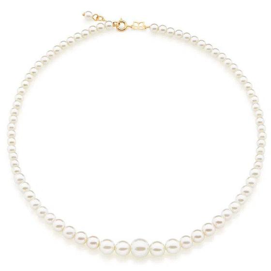 Imagem de Colar de ouro 18k feminino perola rommanel 47cm 45cm 531735