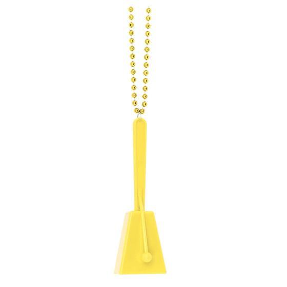 Imagem de Colar de Plástico Amscan Yellow Clacker - 36cm - Pacote com 1