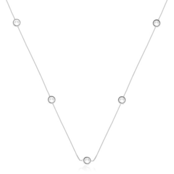 Imagem de Colar de Prata 925 Choker Zircônias 40cm