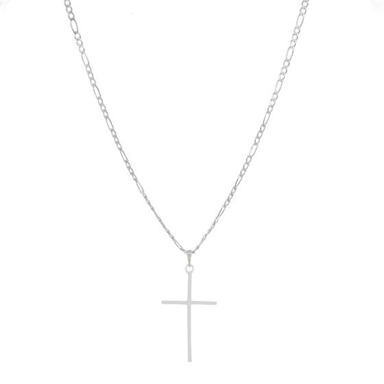 Imagem de Colar De Prata 925 Masculino 60cm Pingente Crucifixo Em Prata 925