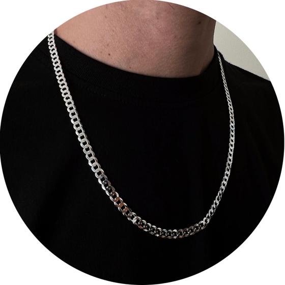 Imagem de Colar de prata esterlina 925 5 mm Grumet Chain 60 cm unissex