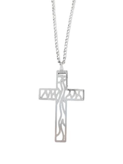 Imagem de Colar Feminino Crucifixo 45 Cm Pingente Cruz Ccvd98 Cordão