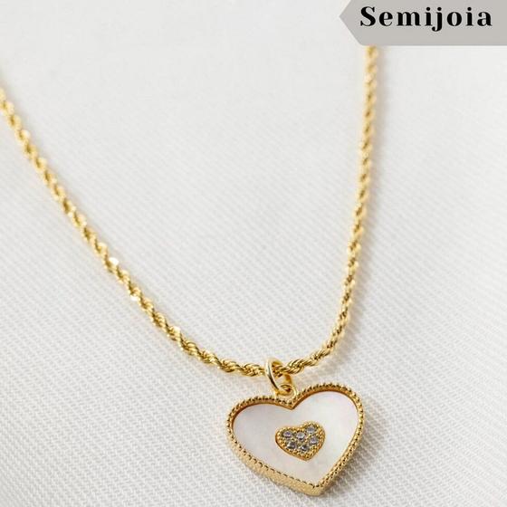 Imagem de Colar Feminino Love Madrepérola Dourado