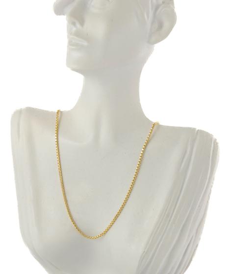 Imagem de Colar Feminino Ouro 18k Veneziana 4 Diamantada 45 Cm Maciça