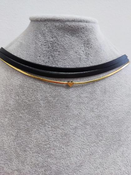 Imagem de Colar Gargantilha Choker Coração Feminino Tendência