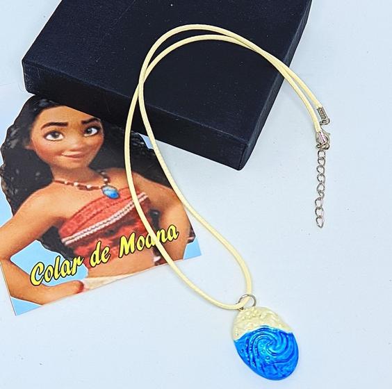 Colar gargantilha Princesa Moana o Filme com Pingente Pedra Coração ...