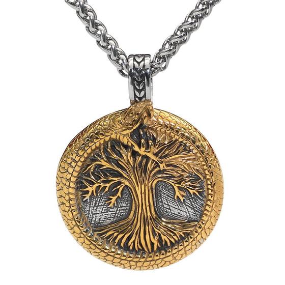 Imagem de Colar GuoShuang Viking Tree of Life Yggdrasil para homens/mulheres